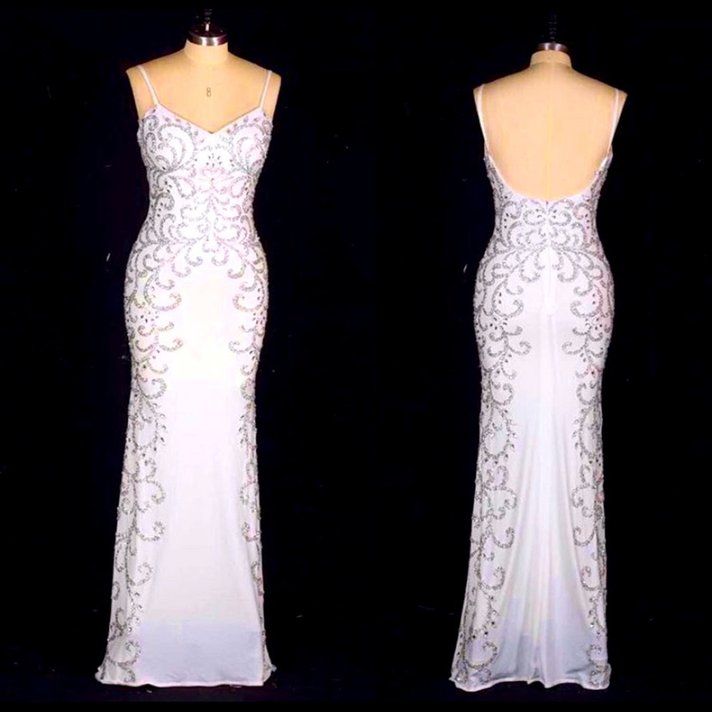 Beaded gown.